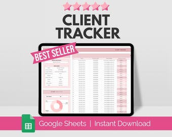 Klient Tracker Tabelle, Small Business Template, Klient Planer, Klient Liste Google Sheets, Kunden crm, Klient Managment, Planer