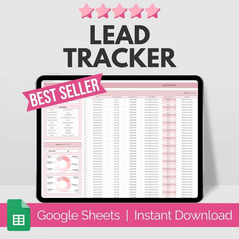 Lead Tracking Templates - Etsy