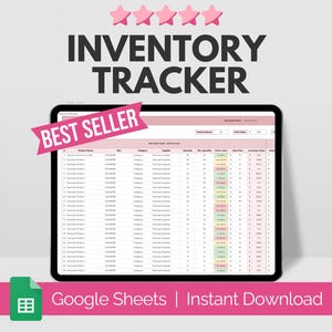 Inventory Tracker Spreadsheet Small Business, Inventory Template Google Sheets, Inventory Management, Inventory Log List Order Tracker