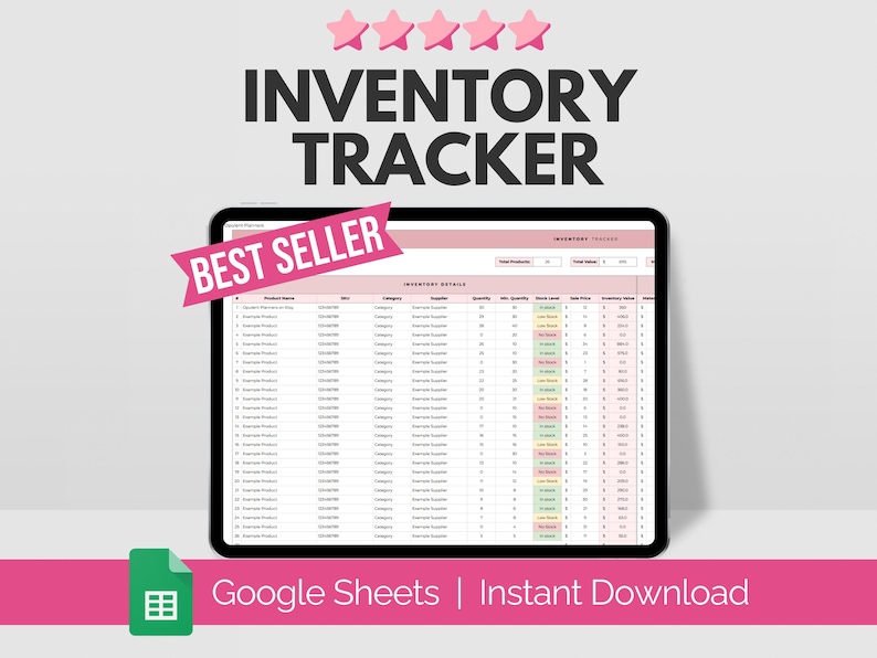 Inventory Tracker Spreadsheet Small Business, Inventory Template Google ...