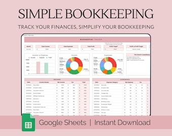 Business Budget Spreadsheet, Google Sheets Business Income and Expense Tracker, Financial Planning Sheet, Business Profit & Loss Bookkeeping