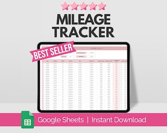 Mileage Expense Tracker, Mileage Log, Mileage Calculator, Mileage Tracker Spreadsheet, Mileage Tracking, Car Mileage Tracker Google Sheet