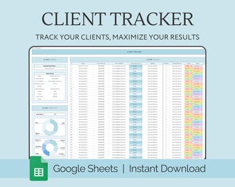Klient Tracker Tabelle, Small Business Template, Klient Planer, Klient Liste Google Sheets, Kunden crm, Klient Managment, Planer