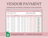 Wedding Vendor Payment Tracker, Wedding Spreadsheets, Wedding Planning Template, Google Sheets, Wedding Tracker, Vendor Deposit Schedule