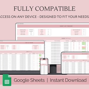 Wedding Guest Tracker & Seating Chart for Google Sheets, Wedding Planer, Guest List Template, RSVP Tracker, Invitation Tracker, Wedding Seat image 5