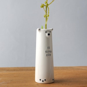 Send With Love Bear Bud Vase | Homeware | Home Decor | Single Flower