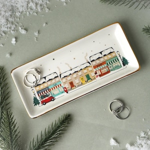 Winter Robin Christmas Ceramic Tray | Table Decor | Festive Decor | In Gift Box