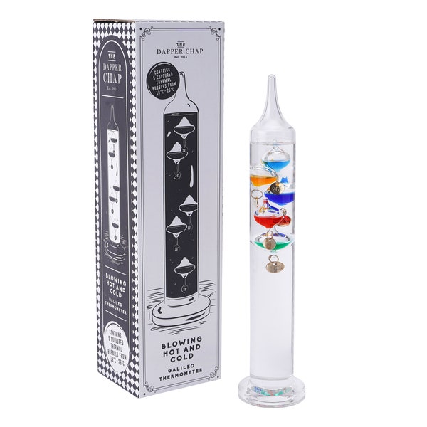 Glass Galileo Thermometer with Gift Box | Room Temperature 18 – 26 Degrees | Gift For Him Home | GB06624