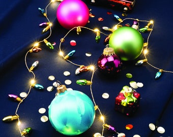 Retro Christmas Bulb String Fairy Lights | Total Length 164.5cm | Decoration | Christmas Tree Lights | Gift For Home