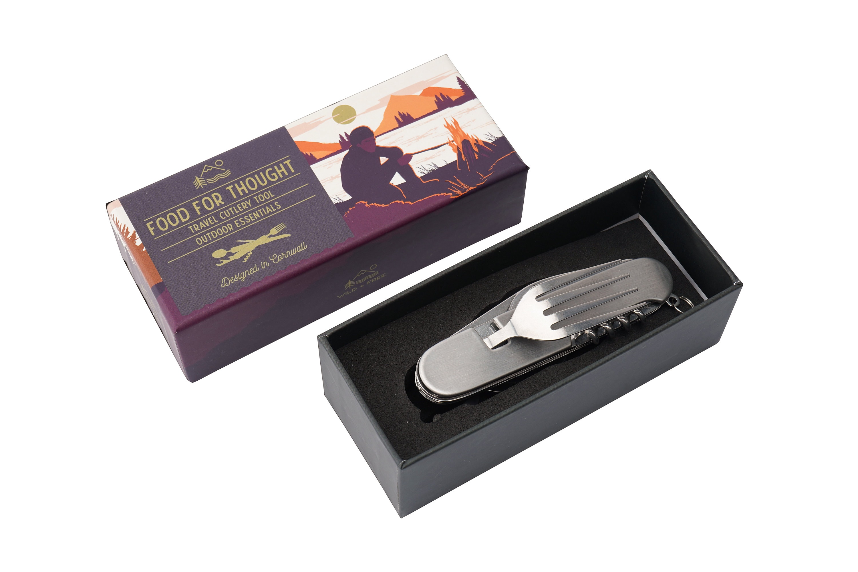 Set 8 pezzi posate viaggio acciaio inox riutilizzabili - bacchette