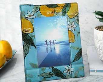 Cadre photo 6 x 4 en verre Zeste de Sicile dans une boîte cadeau