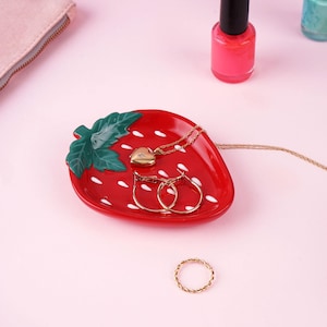 Strawberry Field Trinket Dish In Gift Box | Jewellery Dish | Trinket Dish | Tabletop | Novelty