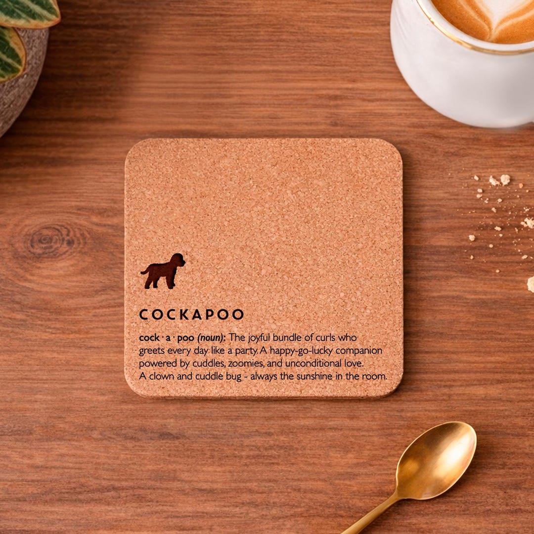 Just Paws Dachshund Definition Square Cork Coaster | Tableware ...