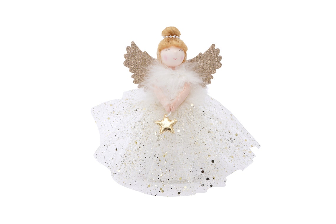 Light up Angel Christmas Tree Topper in Gold Includes Etsy