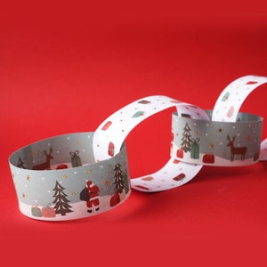 Packung mit 100 Weihnachtsgeschenk Szene Papierketten
