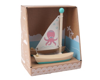 thumbnail image 2 of Kisangel Mini Plastic Sailing Boat For Bath Floating 2 of 13