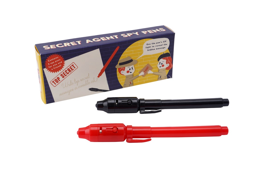 Secret Agent Spy UV Pens | Invisible Ink, 2-pack - Etsy