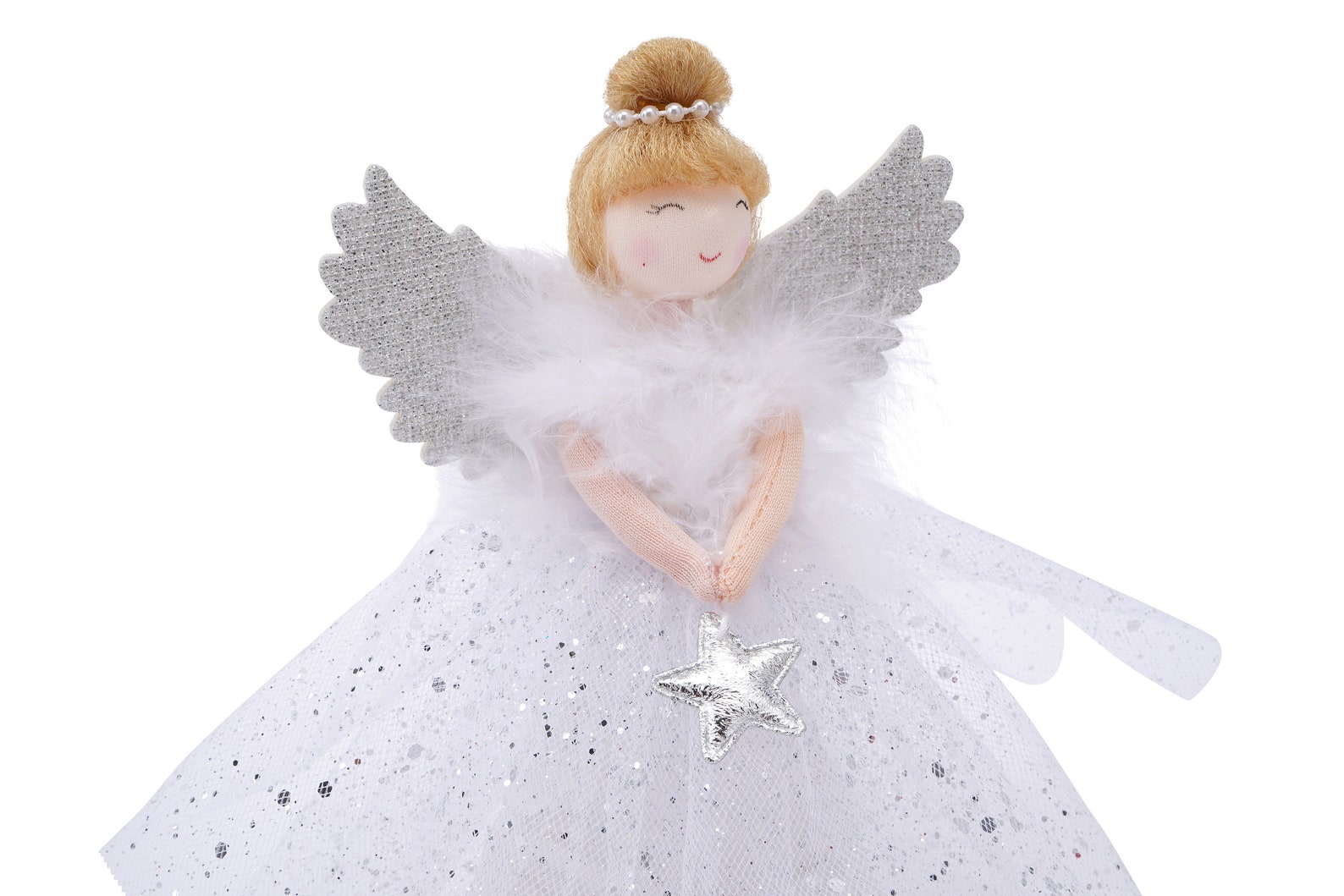 Light up Angel Christmas Tree Topper in Silver Includes Etsy