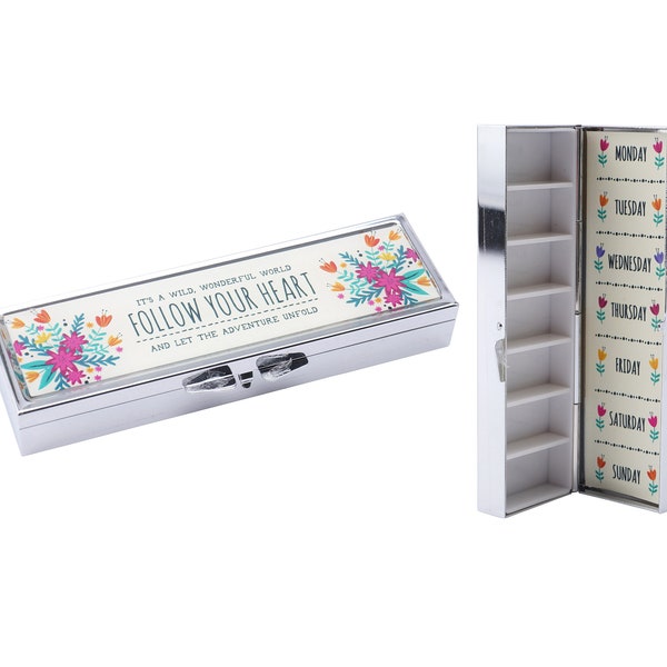 Daily Pill Box | Healthy Beauty Medication | Organiser |Handy Travel Size | Gift For Her