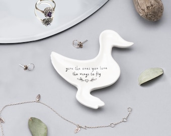 Send With Love Duck Ring Dish in Gift Box