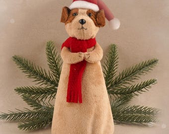 Dog Christmas Tree Topper | 'Santa Paws' Festive Decor