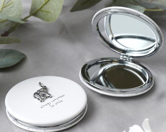 Elephant Compact Mirror • Gift Boxed Travel Makeup Mirror