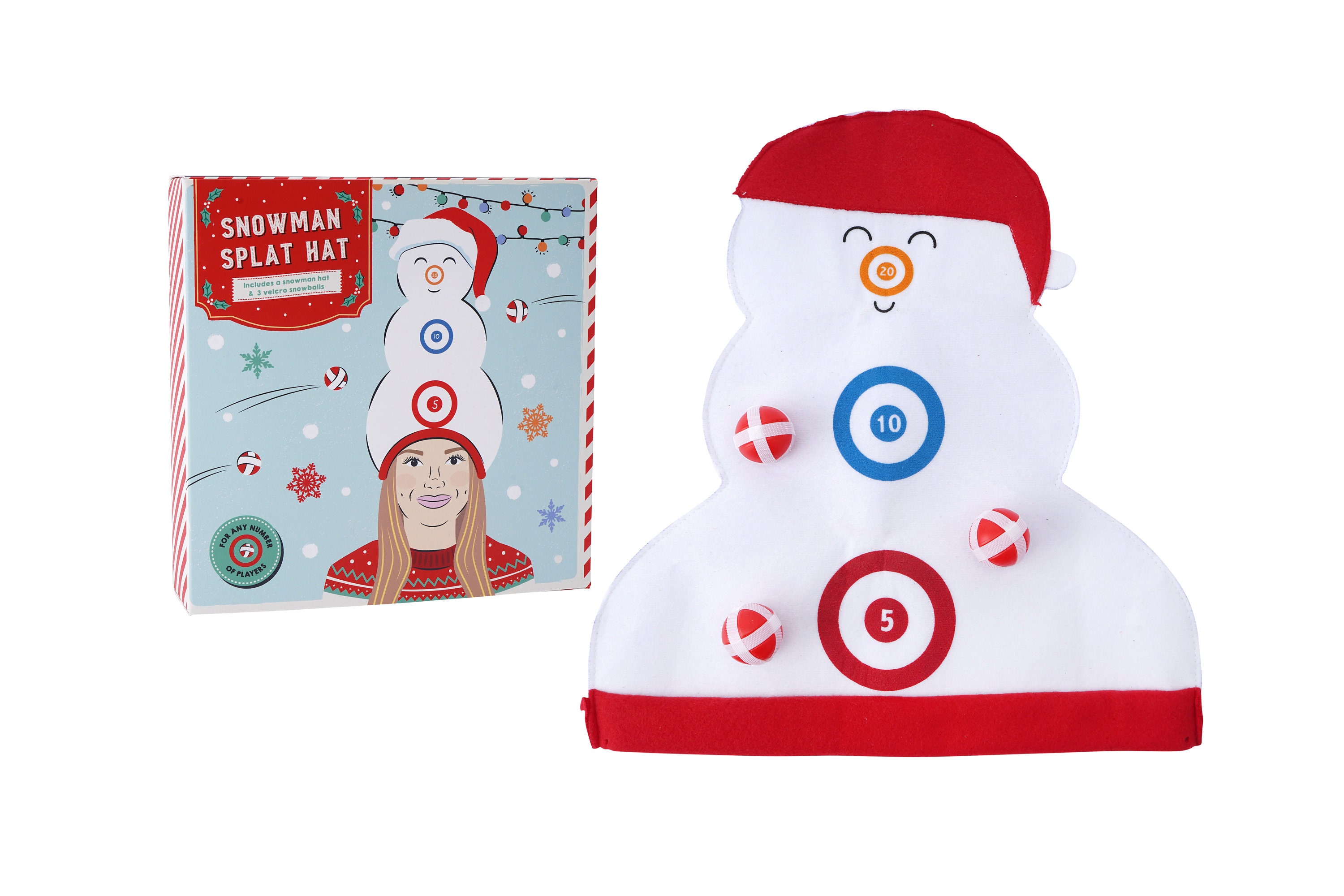 Christmas Snowman Hat Target Ball Game 
