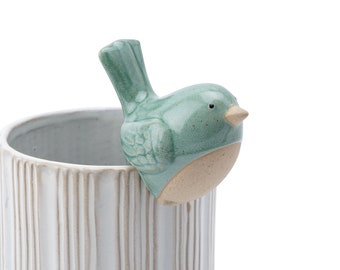 Ceramic Blue Bird Plant Pot Hanger
