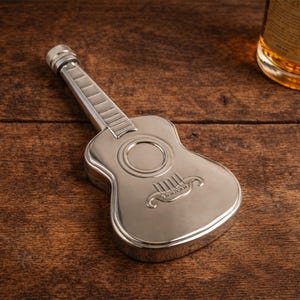 Gitaarheupfles • Roestvrij staal Music Lover-cadeau