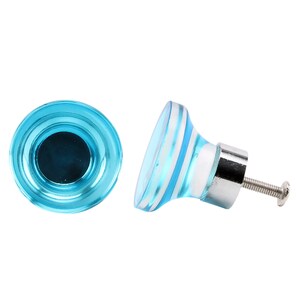 Set of 2 | Ceramic Teal Acrylic Drawer Pulls • Cabinet Pull • Drawer Knob • DIY Upcycle • Gifts for Home • Home Improvement • Rennovations