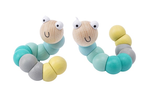 Little Tribe Set of 2 Wooden Wiggly Worms Fine Motor Skills and Sensory  Development Cognitive Educational Development 10 Months -  Canada
