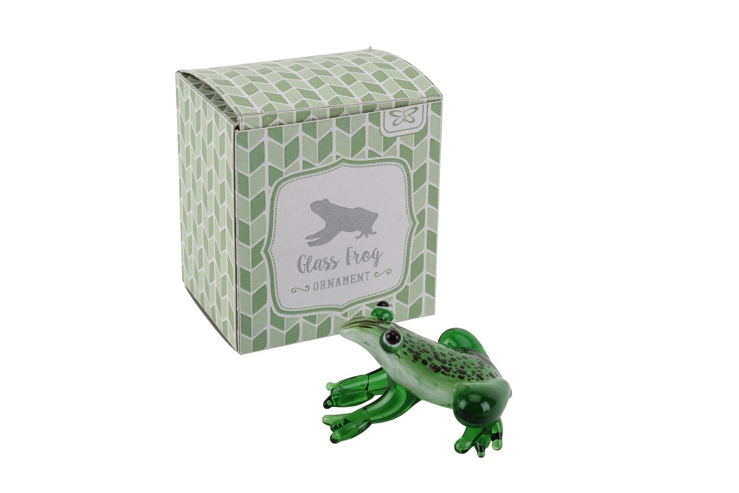 Glass Frog Ornament Gift for Home Gift Boxed Etsy UK