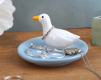 Bramble Farm Duck Ring Holder Trinket Dish | In Gift Box | Jewellery Holder | Farmyard | Homeware | Tabletop