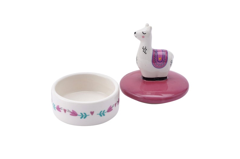 Llama Trinket Pot Jewellery Box Earrings Rings Gift Boxed Gift For Her image 3