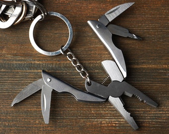 6-in-1 Mini Hand Multi Tool | Gadget | Includes Pliers, Screwdriver, File, Bottle Opener, Keyring | Gift Box | Gift For Him