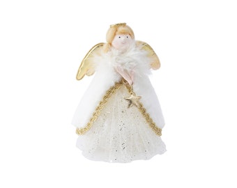 Angel Christmas Tree Topper in Gold • Size: 17cm • Gift For Home