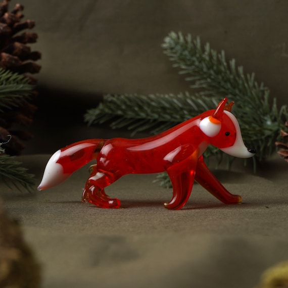 【お値下げ】Alan Fox作のガラスの置物 Glass Fox Ornament • Collectible Keepsake (gift Boxed) - Etsy