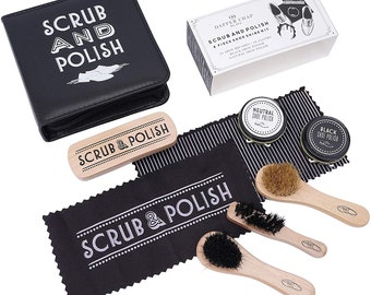 Men 8-Piece 'Scrub and Polish' Shoe/Trainer Cleaning Kit