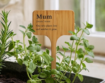 Mum Wooden Plant Marker | Inspirational Garden Accessory | Plant Sign | Thoughtful Gift for Plant Lovers | Home Decor | Gift For Mum