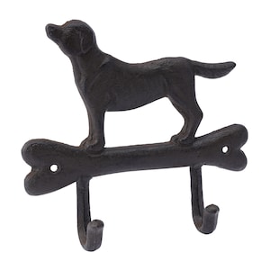 Cast Iron Dog Double Wall Hook