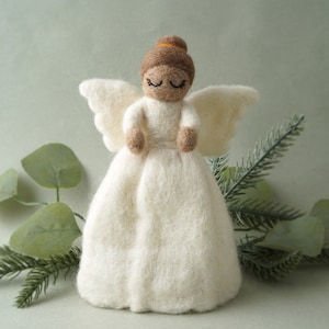Felt Festive Christmas Angel Tree Topper • Size: 19.5cm • Gift For Home and Christmas