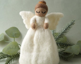 Felt Festive Christmas Angel Tree Topper • Size: 19.5cm • Gift For Home and Christmas