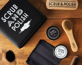 Men 8-Piece 'Scrub and Polish' Shoe/Trainer Cleaning Kit