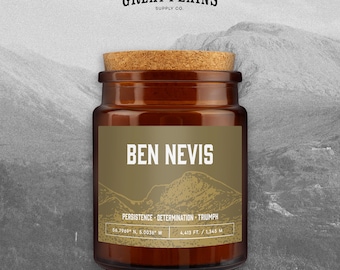 Vela aromática Ben Nevis • Piña, violeta, caramelo • Regalo para excursionistas