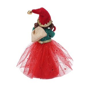 Christmas Elf Light Up Tree Topper Hanging Decoration Battery Powered Size: 18cm Christmas Gift For Home image 4