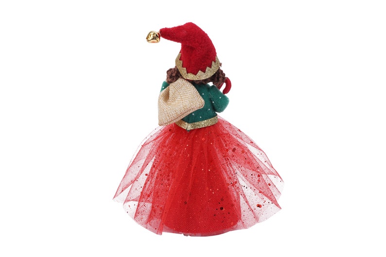Christmas Elf Light Up Tree Topper Hanging Decoration Battery Powered Size: 18cm Christmas Gift For Home image 4