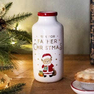 Little Bear Co. &#39;Milk For...&#39; Milchflasche aus Keramik | Küchenartikel Festliches Geschirr | Geschenk Box
