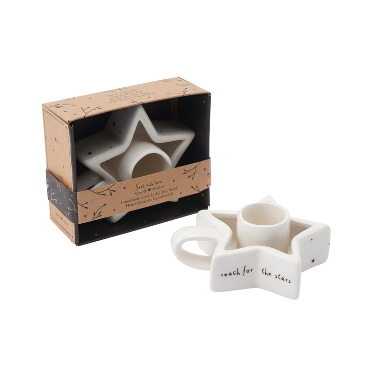 Star Candlestick Holder Gift Box Reach For The Stars Home Accessory Gift For Her image 2