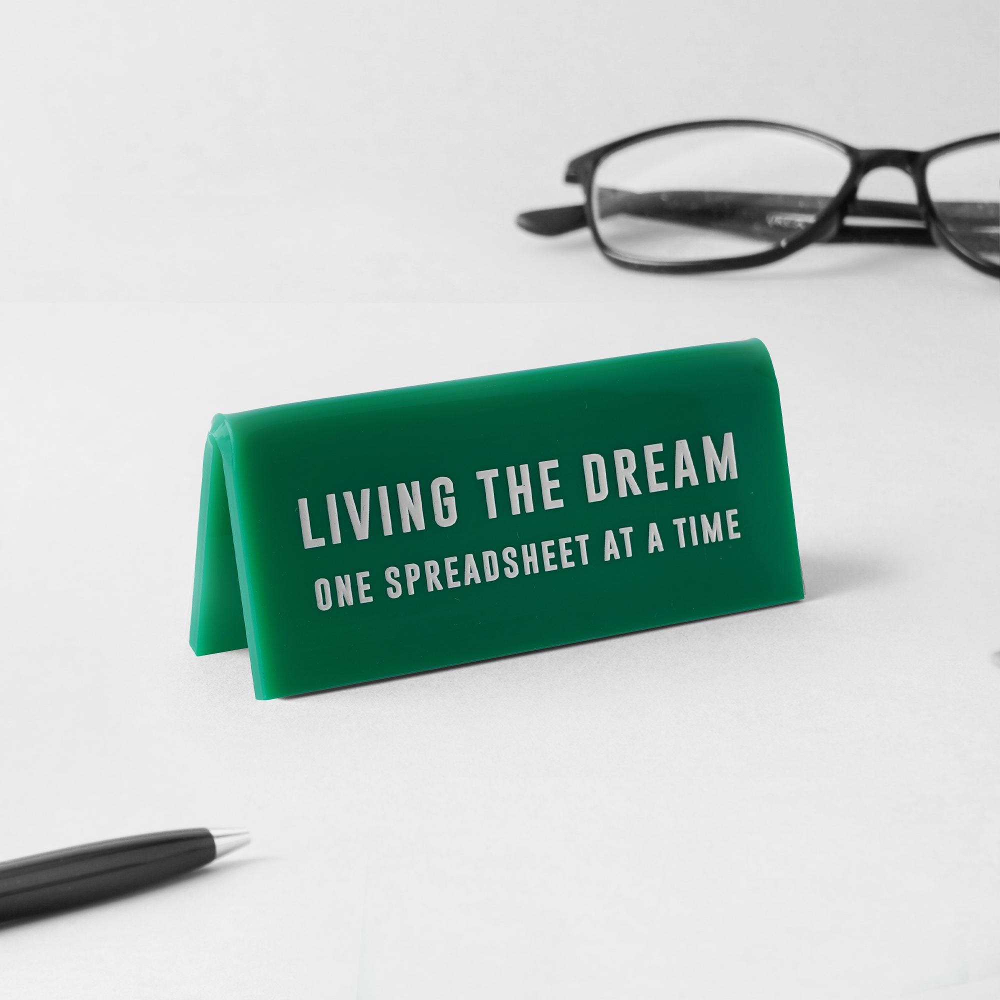 【段ボールペイント】Do you have words to leave? Funny Green Acrylic Desk Sign | Spreadsheet Dreamer - Etsy Canada