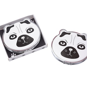 Ladies Glass Compact Mirror Dog Lover • Perfect Gift • Gift Boxed • Travel Friendly • Handbag Accessory • Ladies Gift • Vacation
